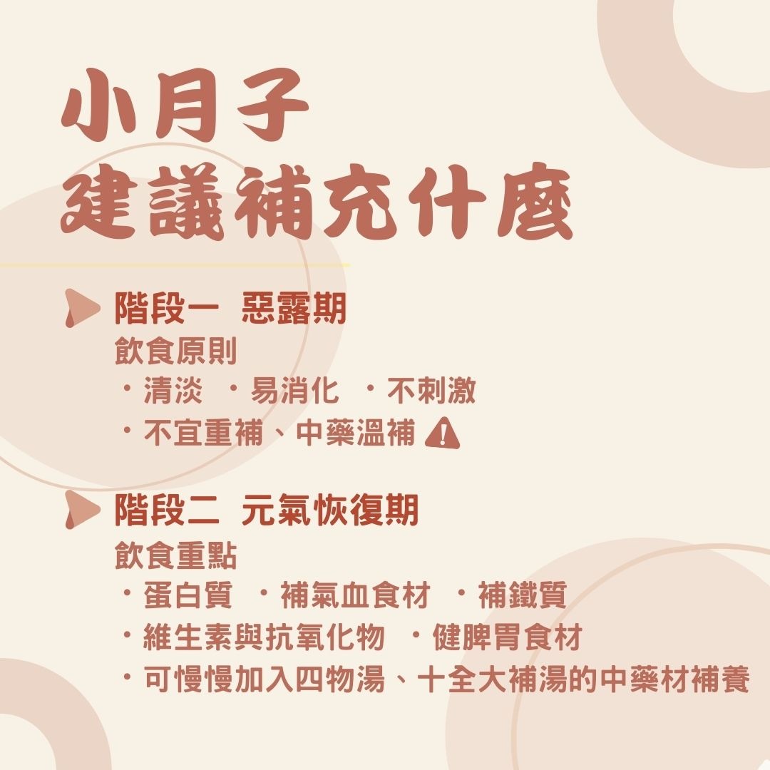 小月子吃什麼